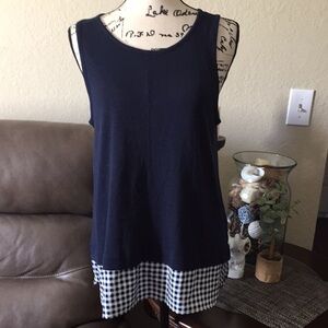 J. Crew navy blue top size m New